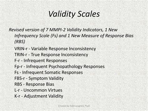 MMPI 2 rf validity scales